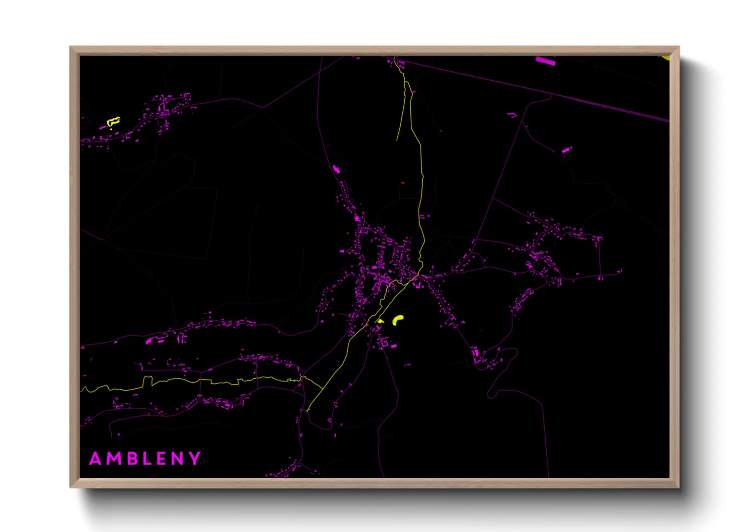 Une affiche de carte sur Ambleny