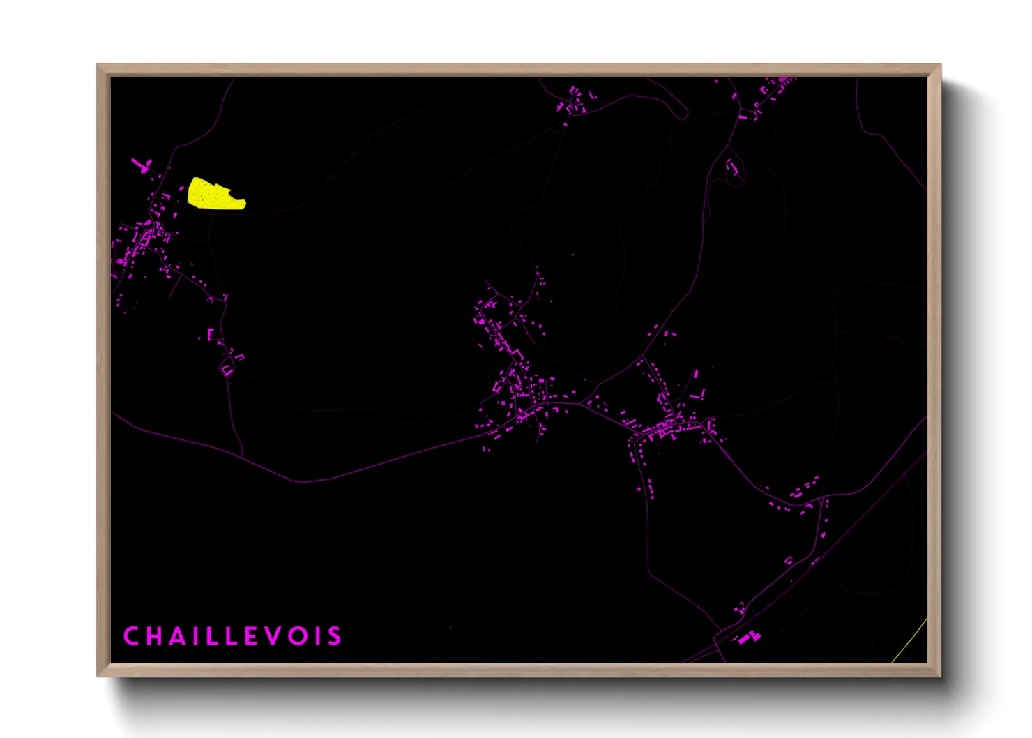 Une affiche de carte sur Chaillevois