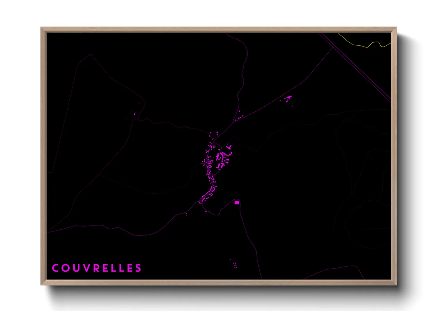Une affiche de carte sur Couvrelles