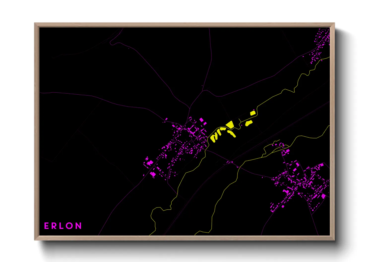 Une affiche de carte sur Erlon