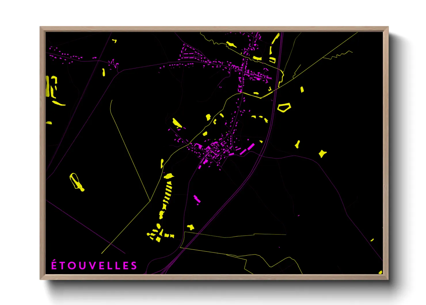 Une affiche de carte sur Étouvelles