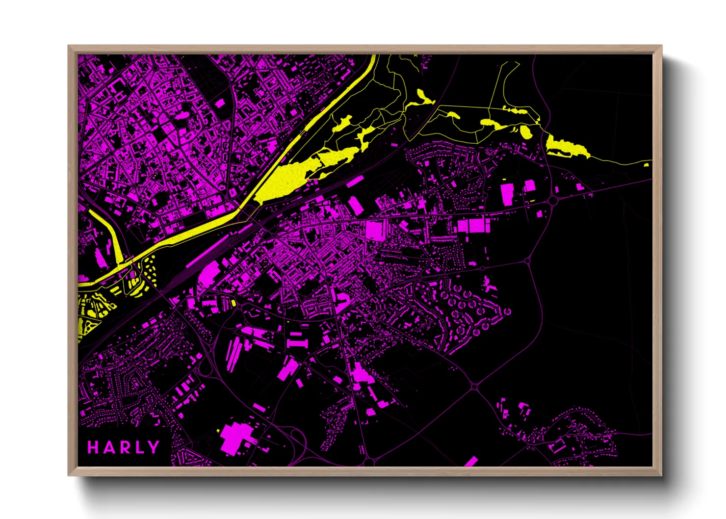 Une affiche de carte sur Harly