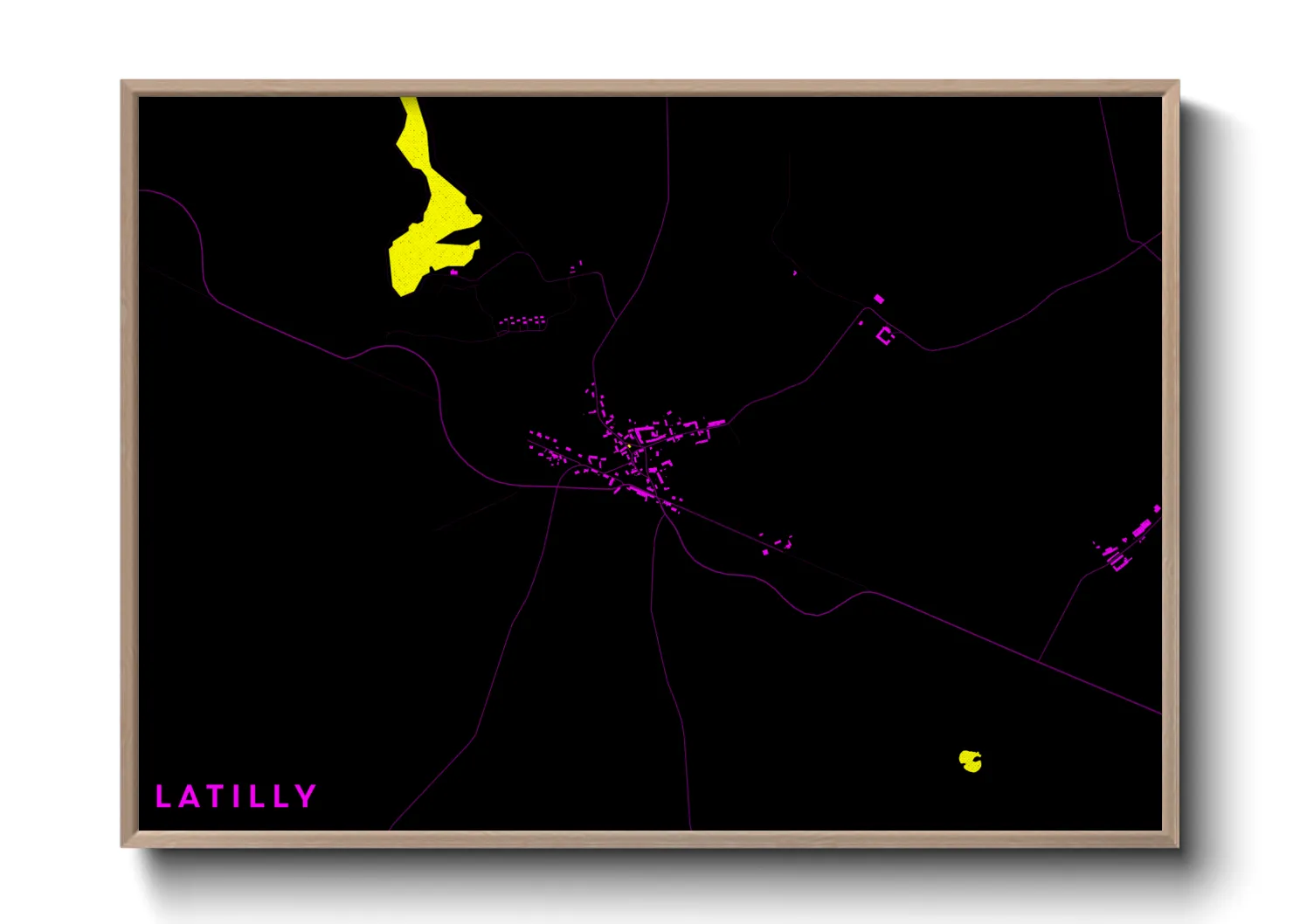 Une affiche de carte sur Latilly
