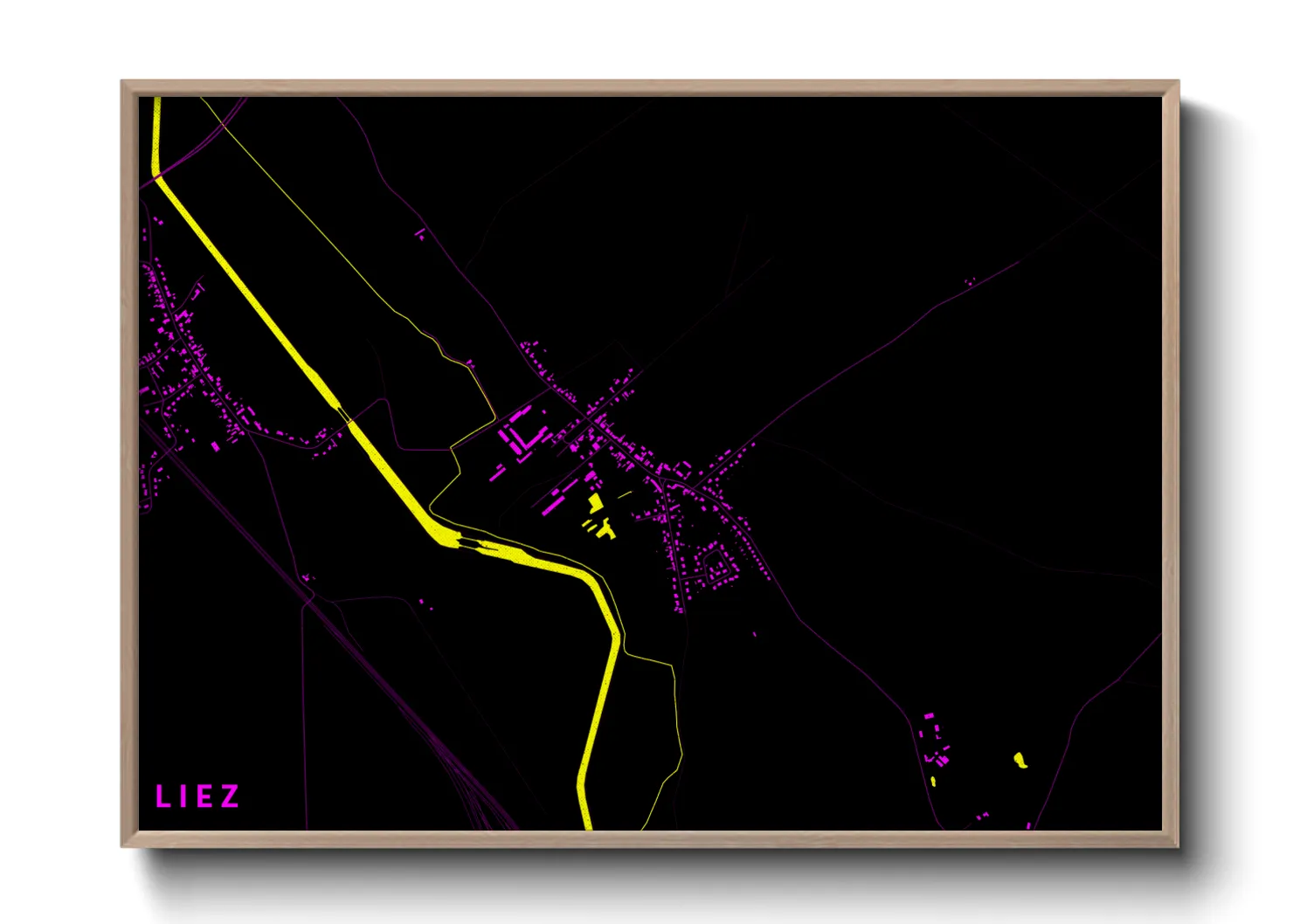 Une affiche de carte sur Liez