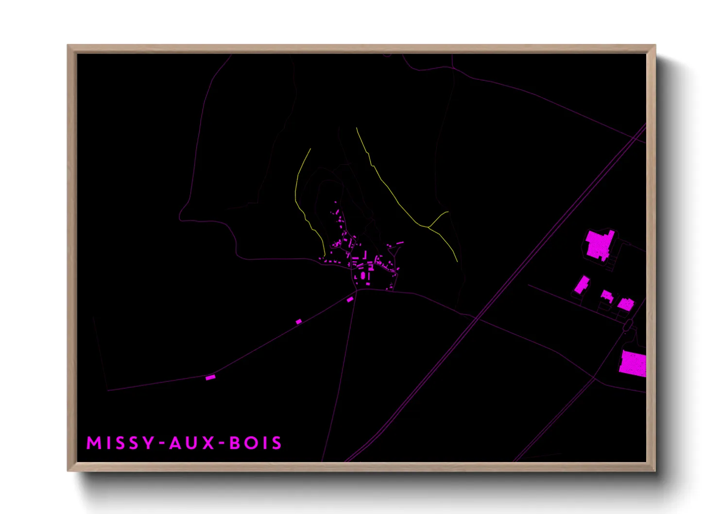 Une affiche de carte sur Missy-aux-Bois