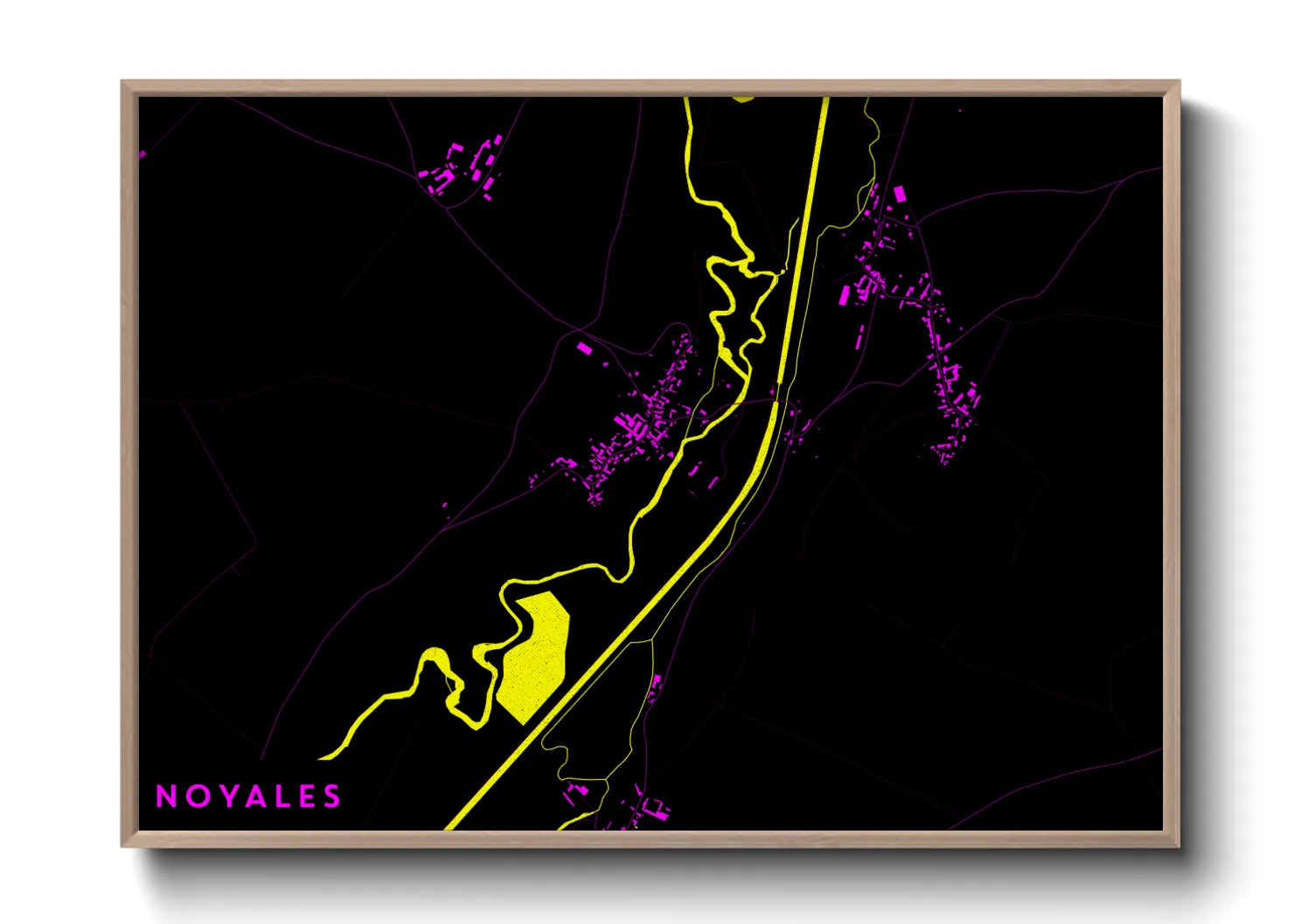 Une affiche de carte sur Noyales