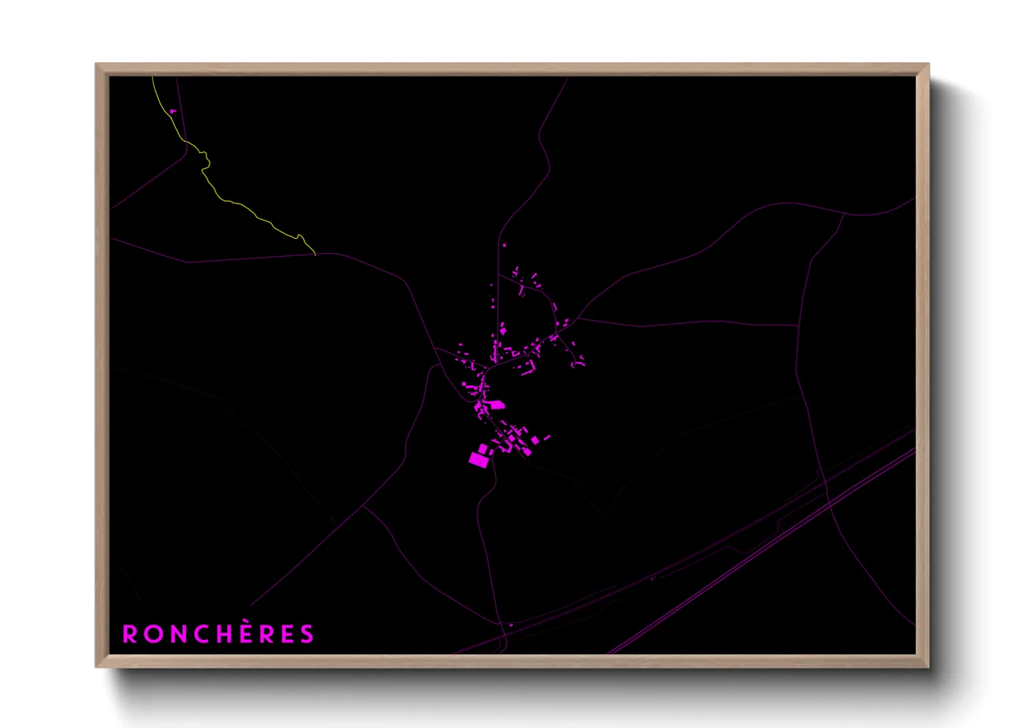 Une affiche de carte sur Ronchères