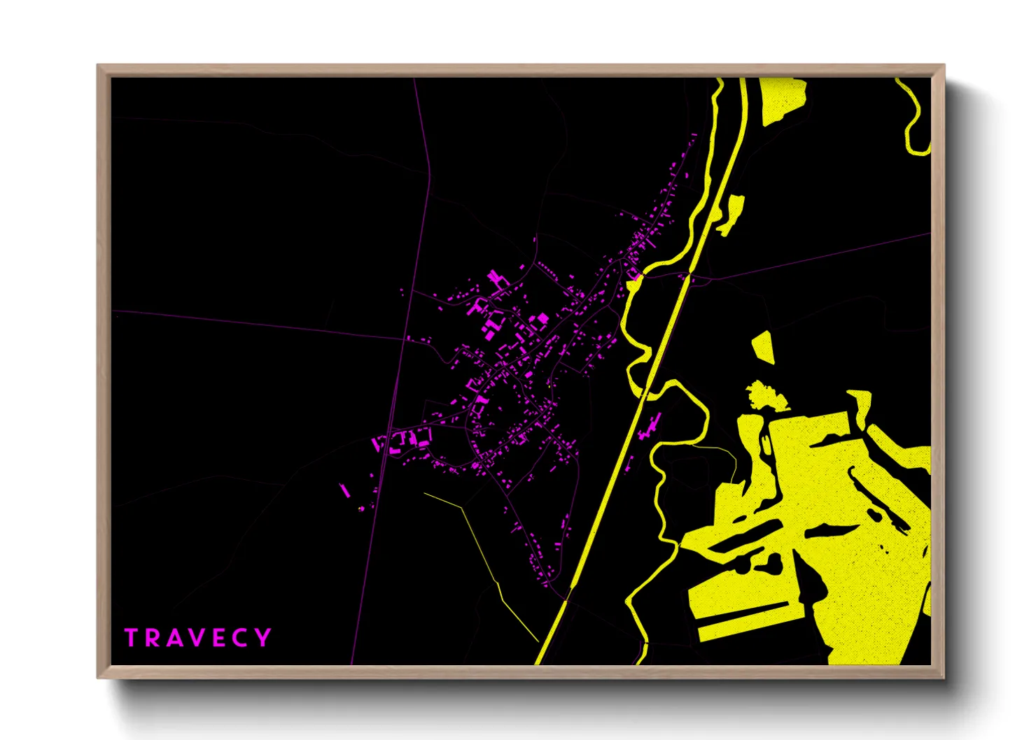 Une affiche de carte sur Travecy