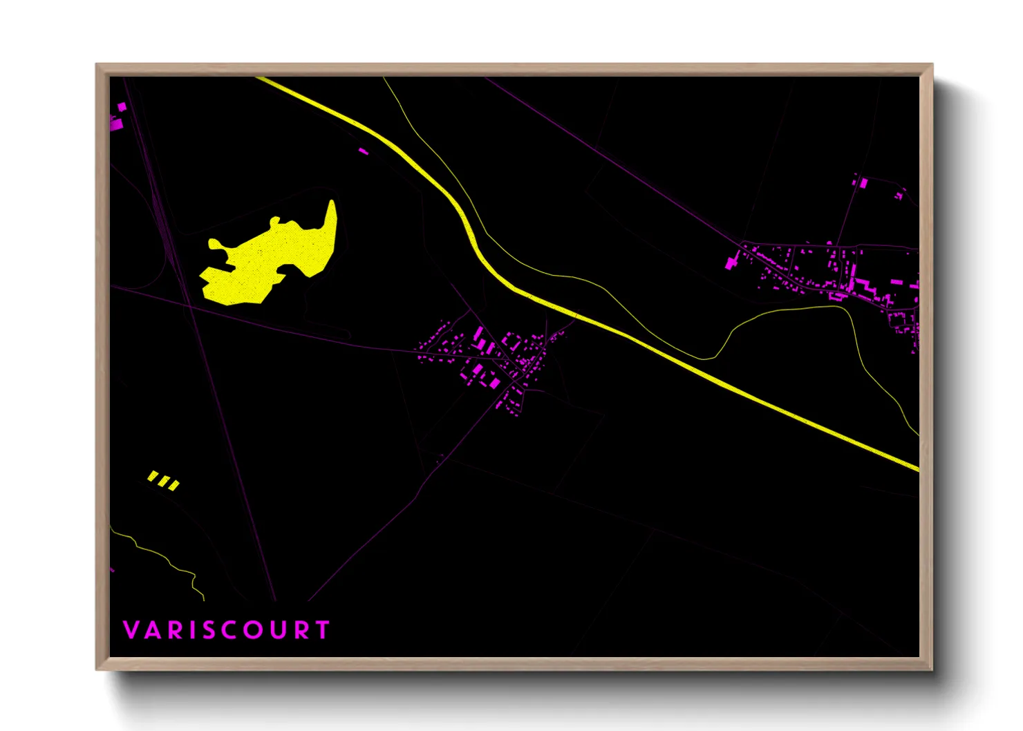 Une affiche de carte sur Variscourt