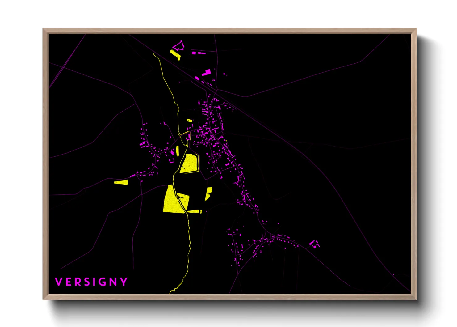 Une affiche de carte sur Versigny