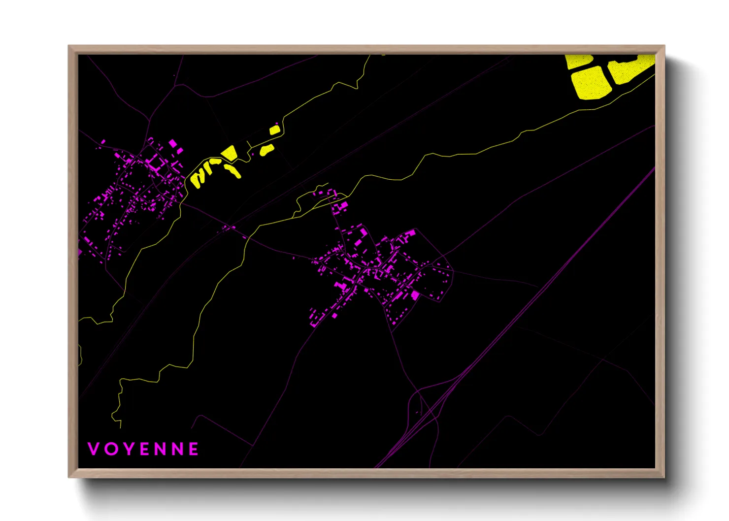 Une affiche de carte sur Voyenne