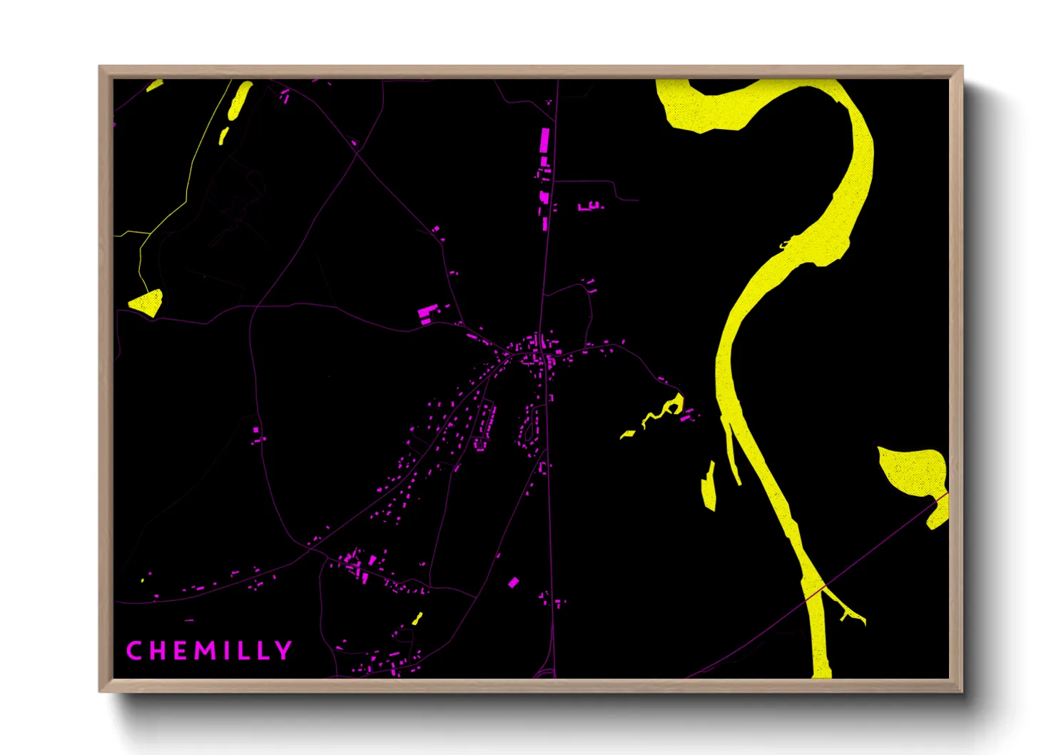 Une affiche de carte sur Chemilly