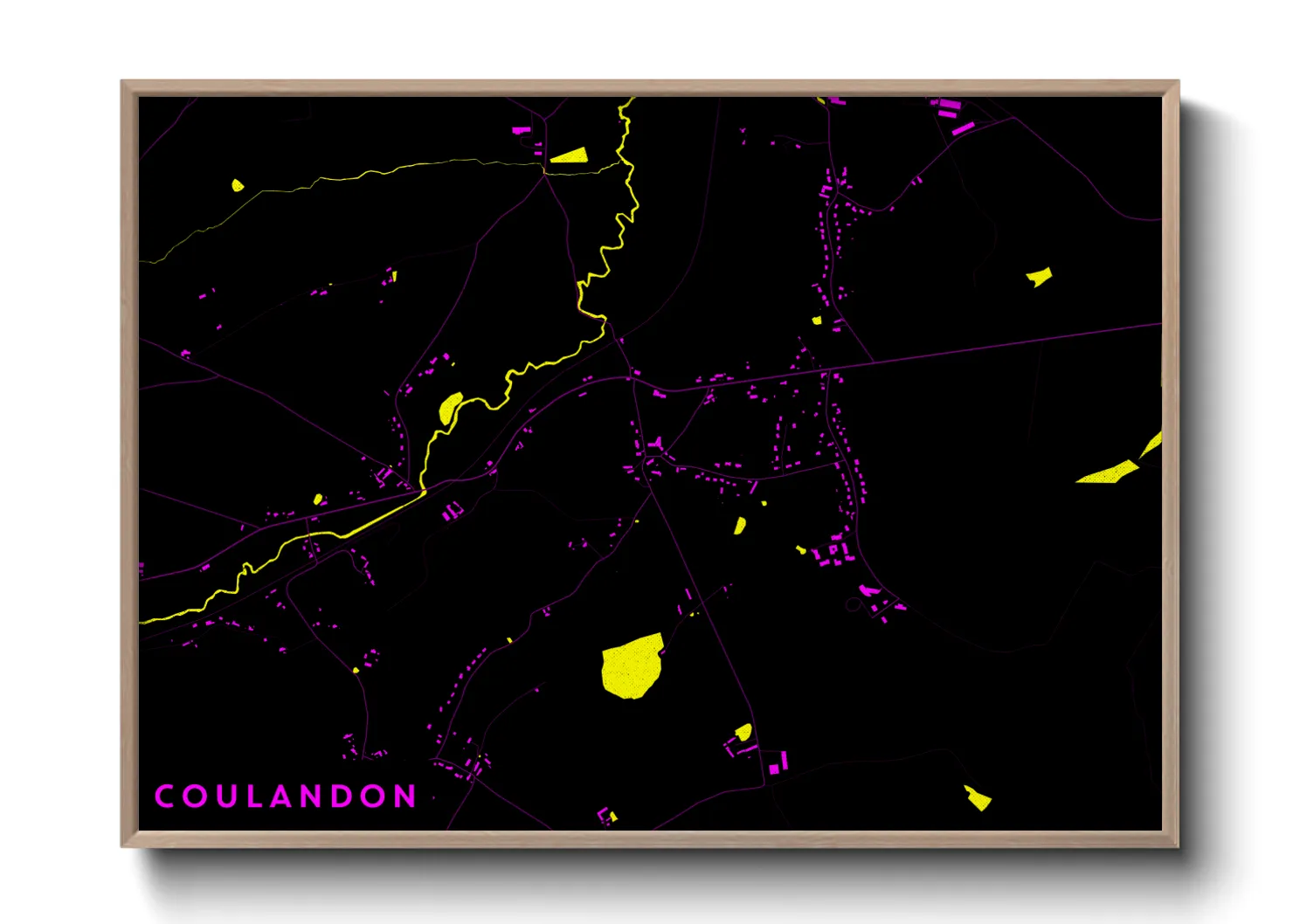 Une affiche de carte sur Coulandon