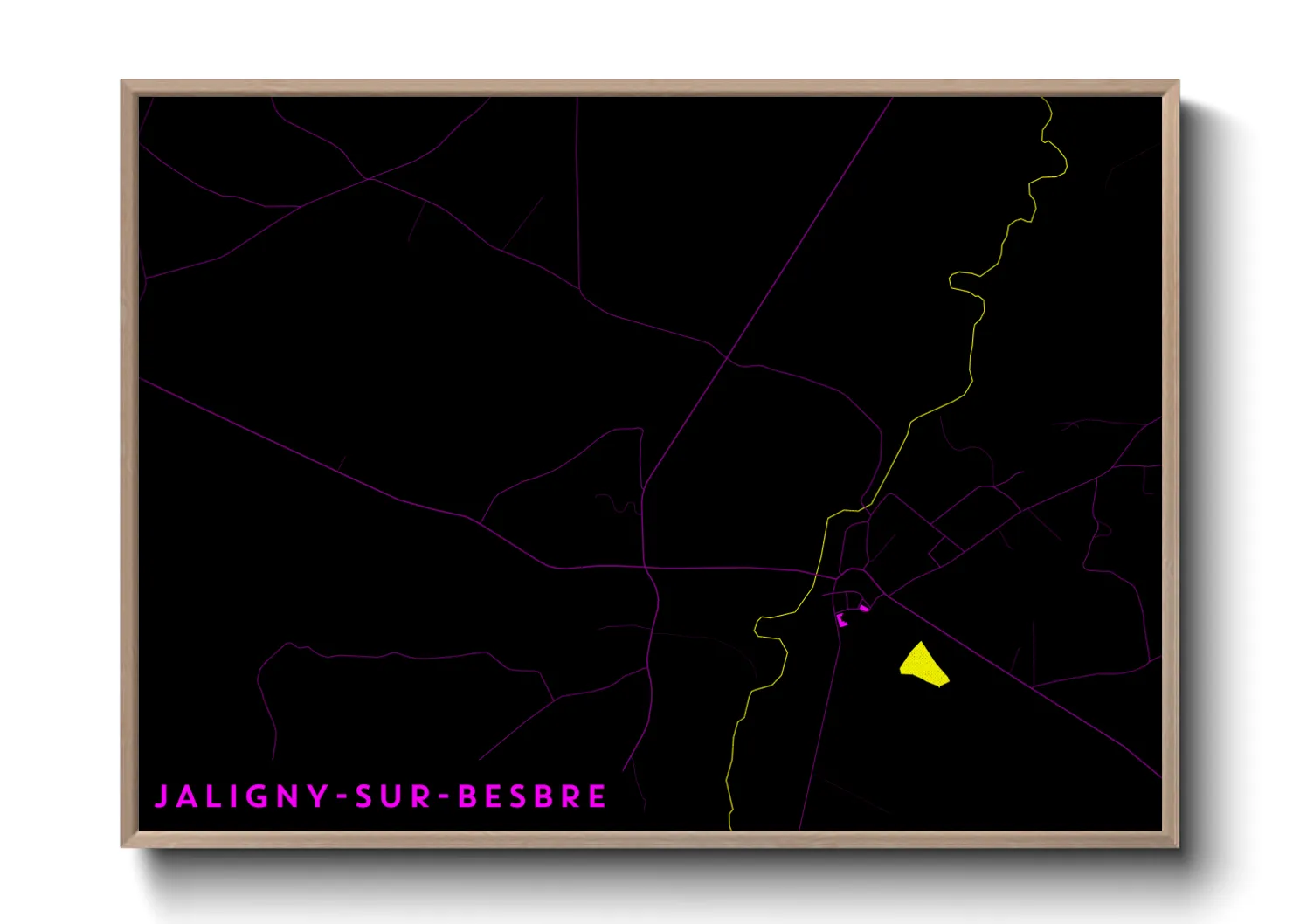 Une affiche de carte sur Jaligny-sur-Besbre