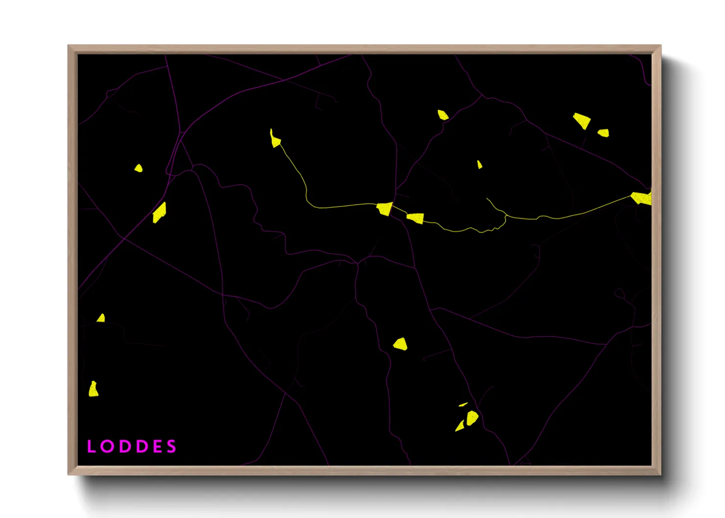 Une affiche de carte sur Loddes