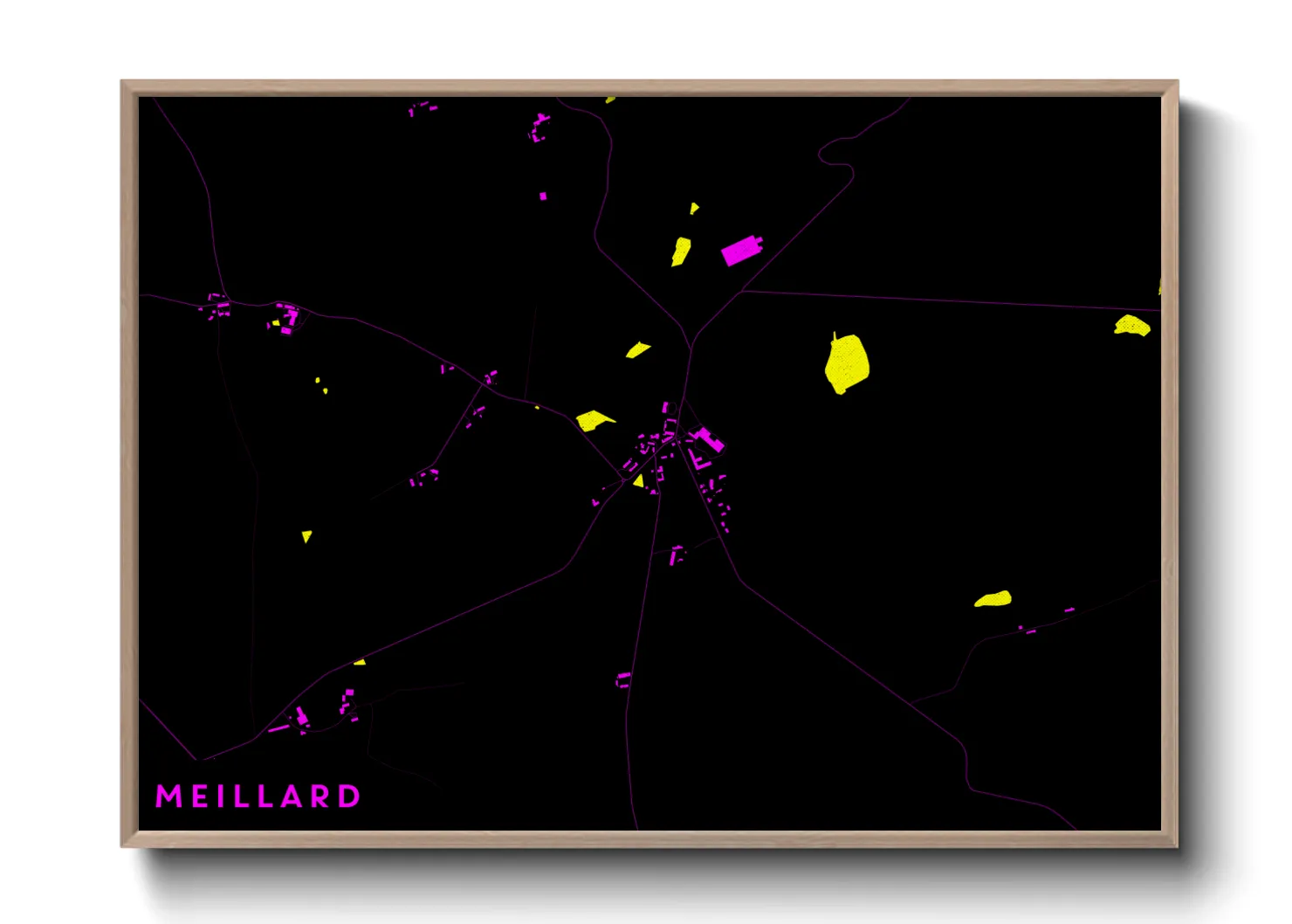 Une affiche de carte sur Meillard