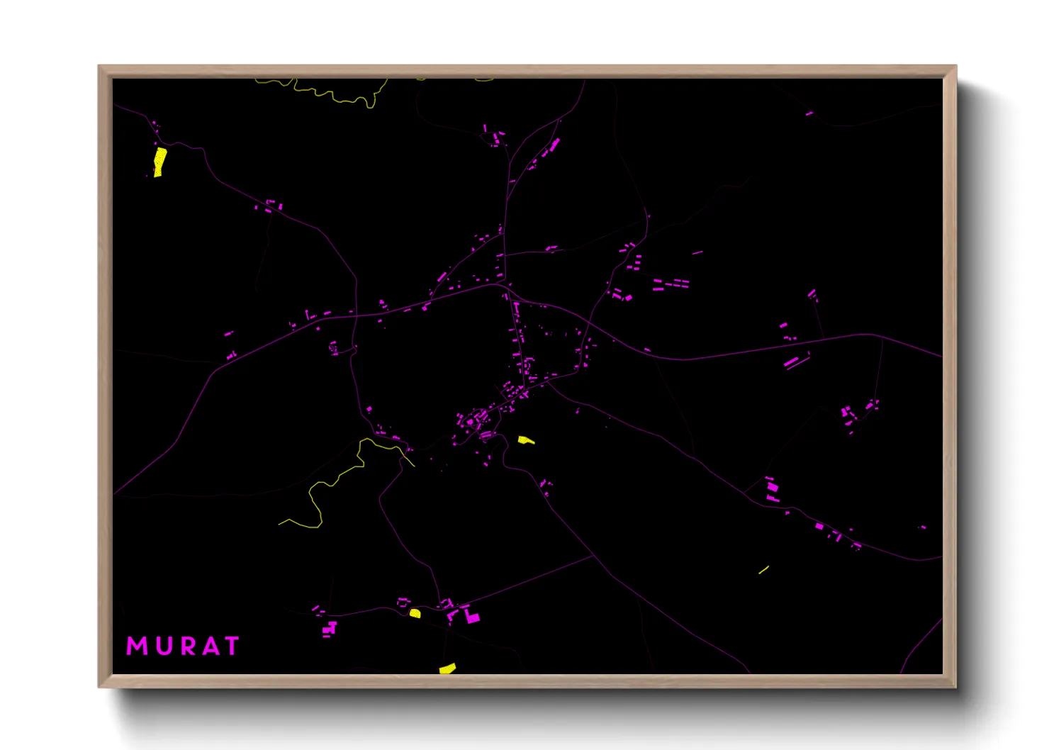 Une affiche de carte sur Murat