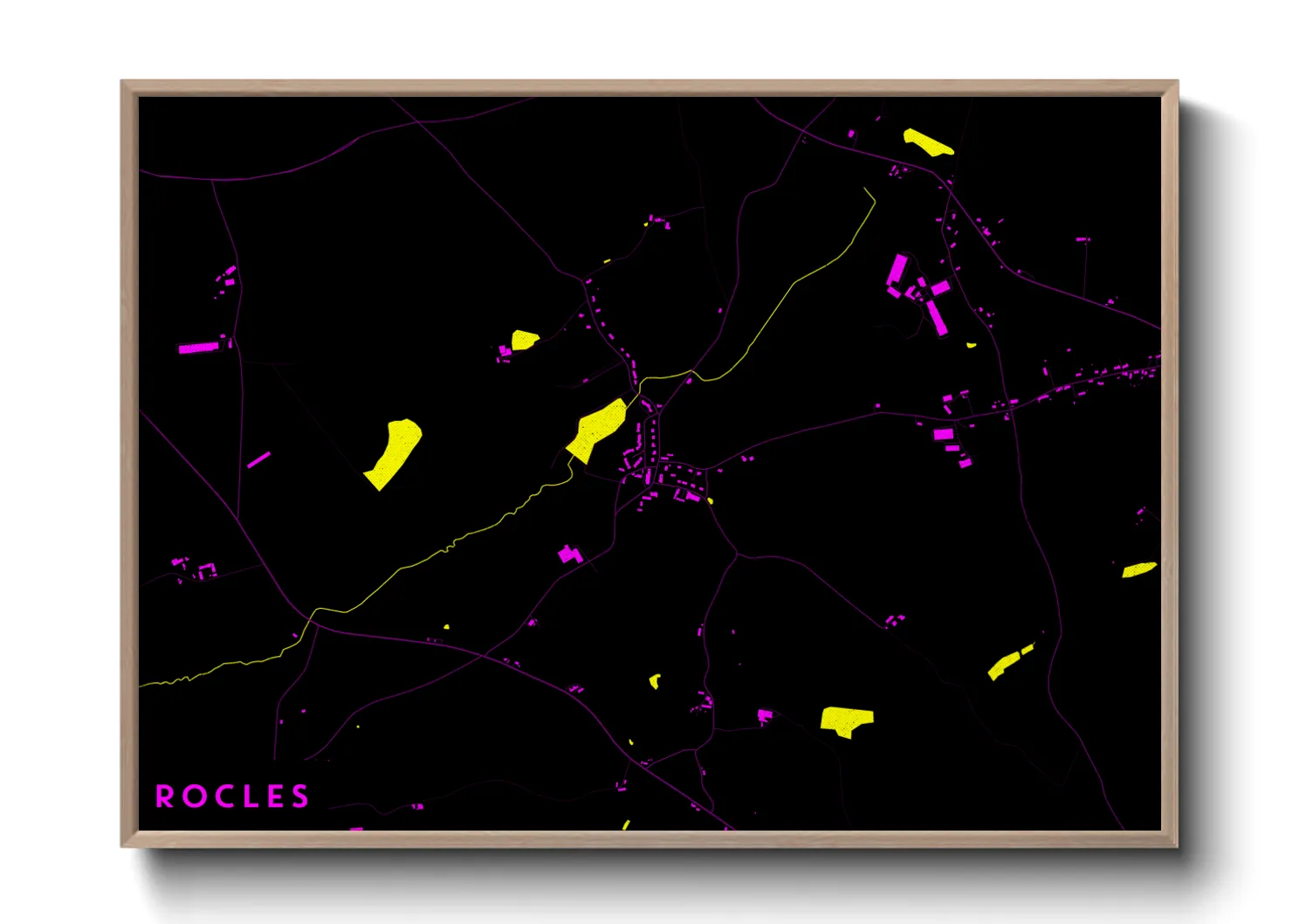 Une affiche de carte sur Rocles