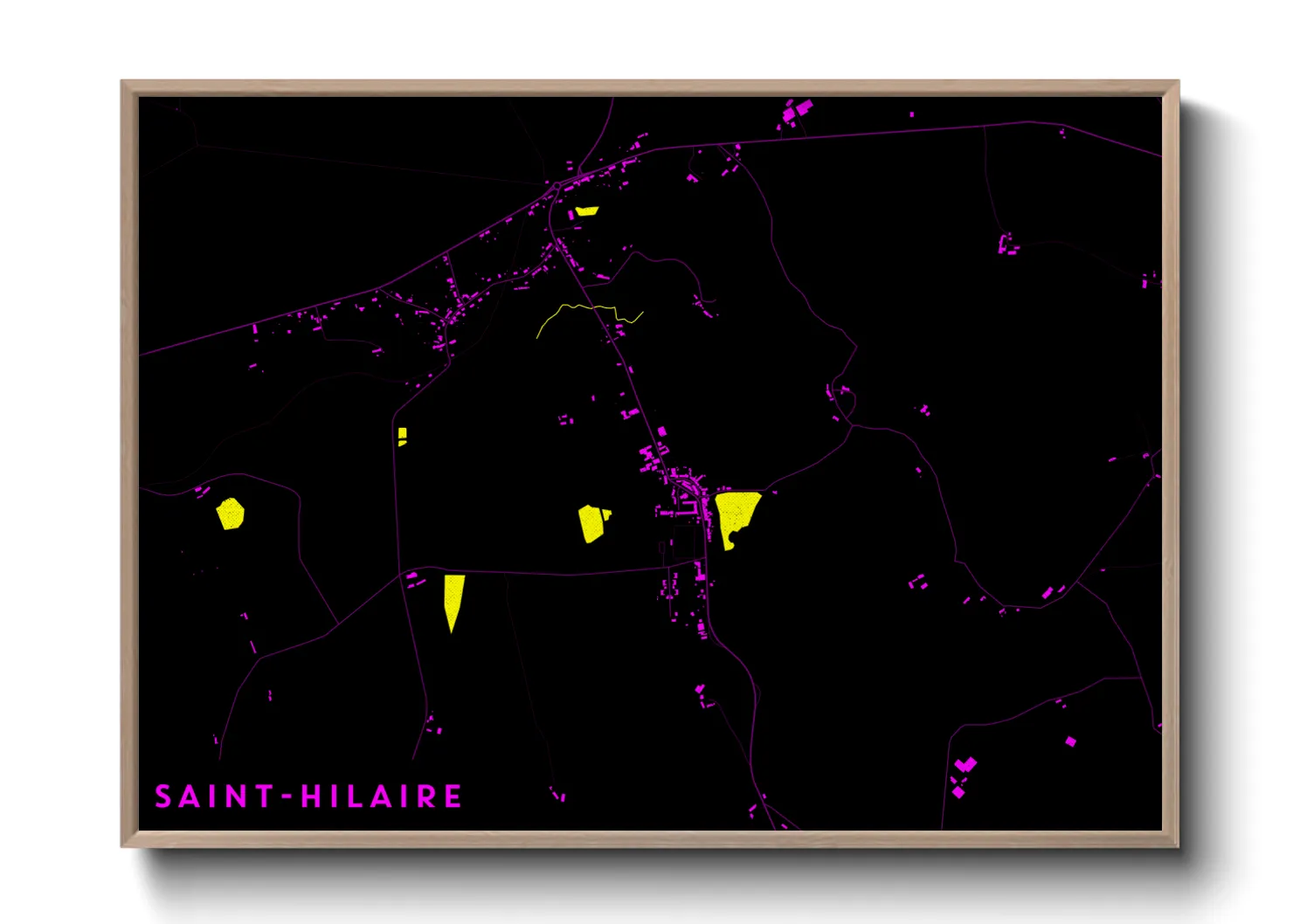 Une affiche de carte sur Saint-Hilaire