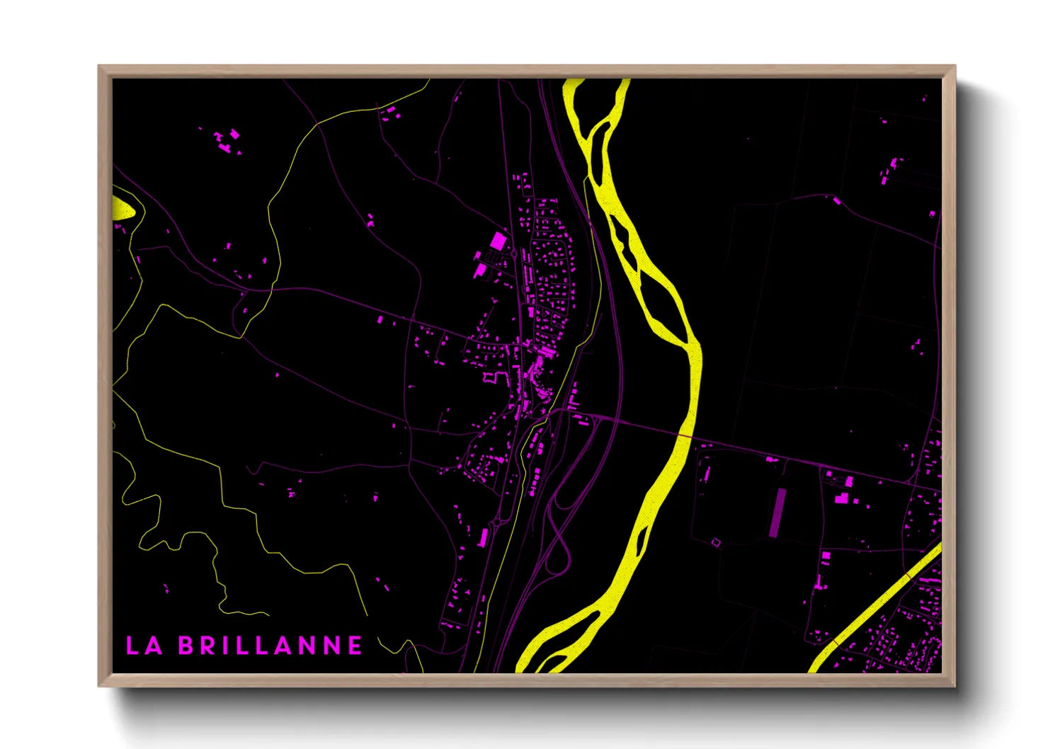 Une affiche de carte sur La Brillanne