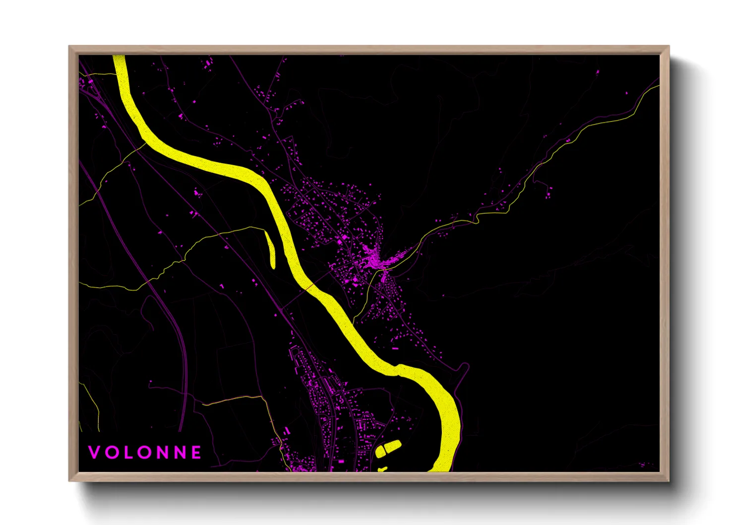 Une affiche de carte sur Volonne