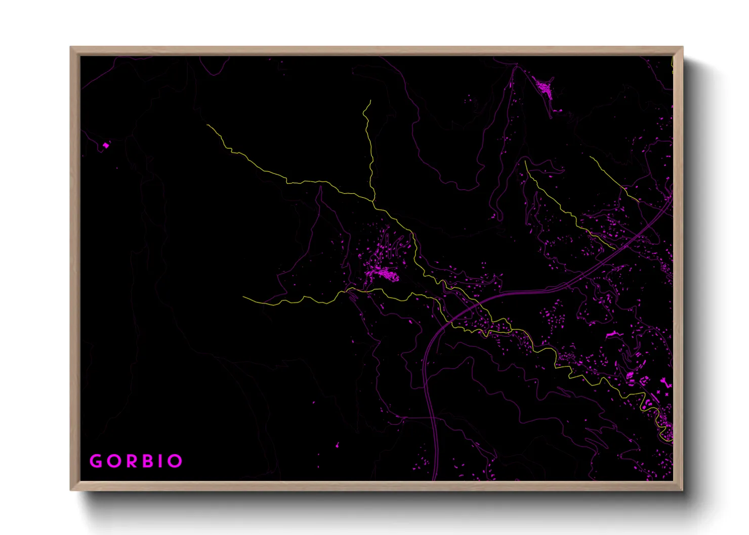 Une affiche de carte sur Gorbio