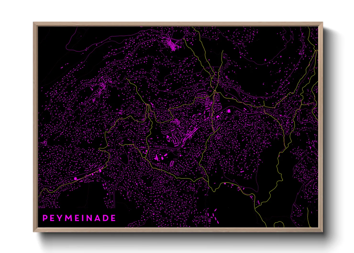 Une affiche de carte sur Peymeinade