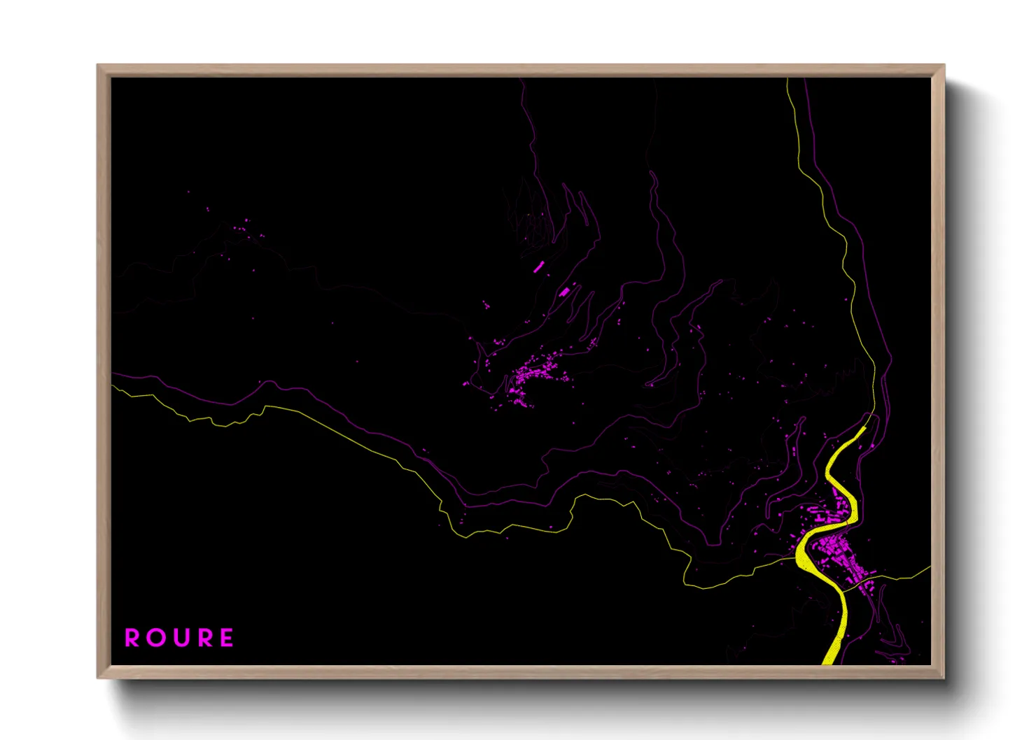 Une affiche de carte sur Roure