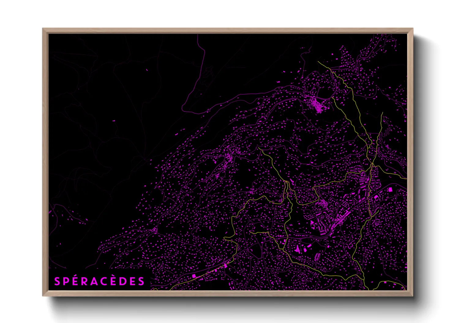 Une affiche de carte sur Spéracèdes