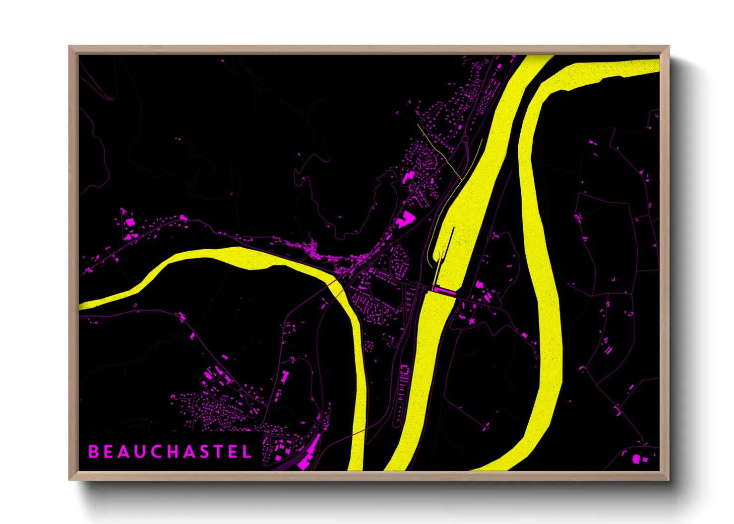 Une affiche de carte sur Beauchastel