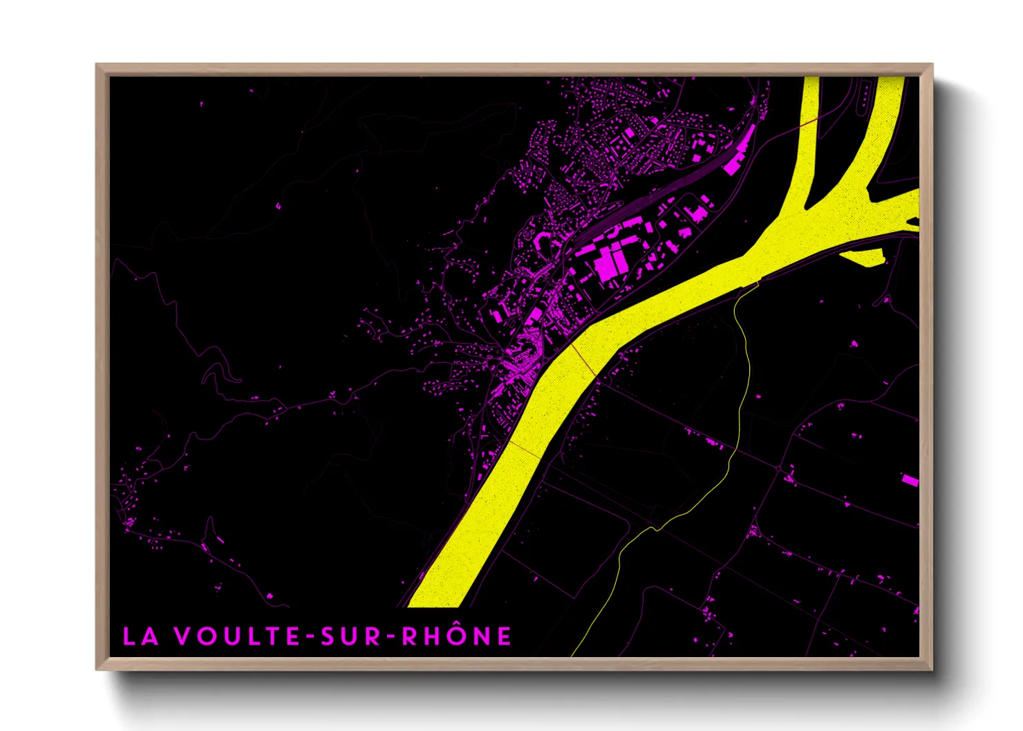 Une affiche de carte sur La Voulte-sur-Rhône