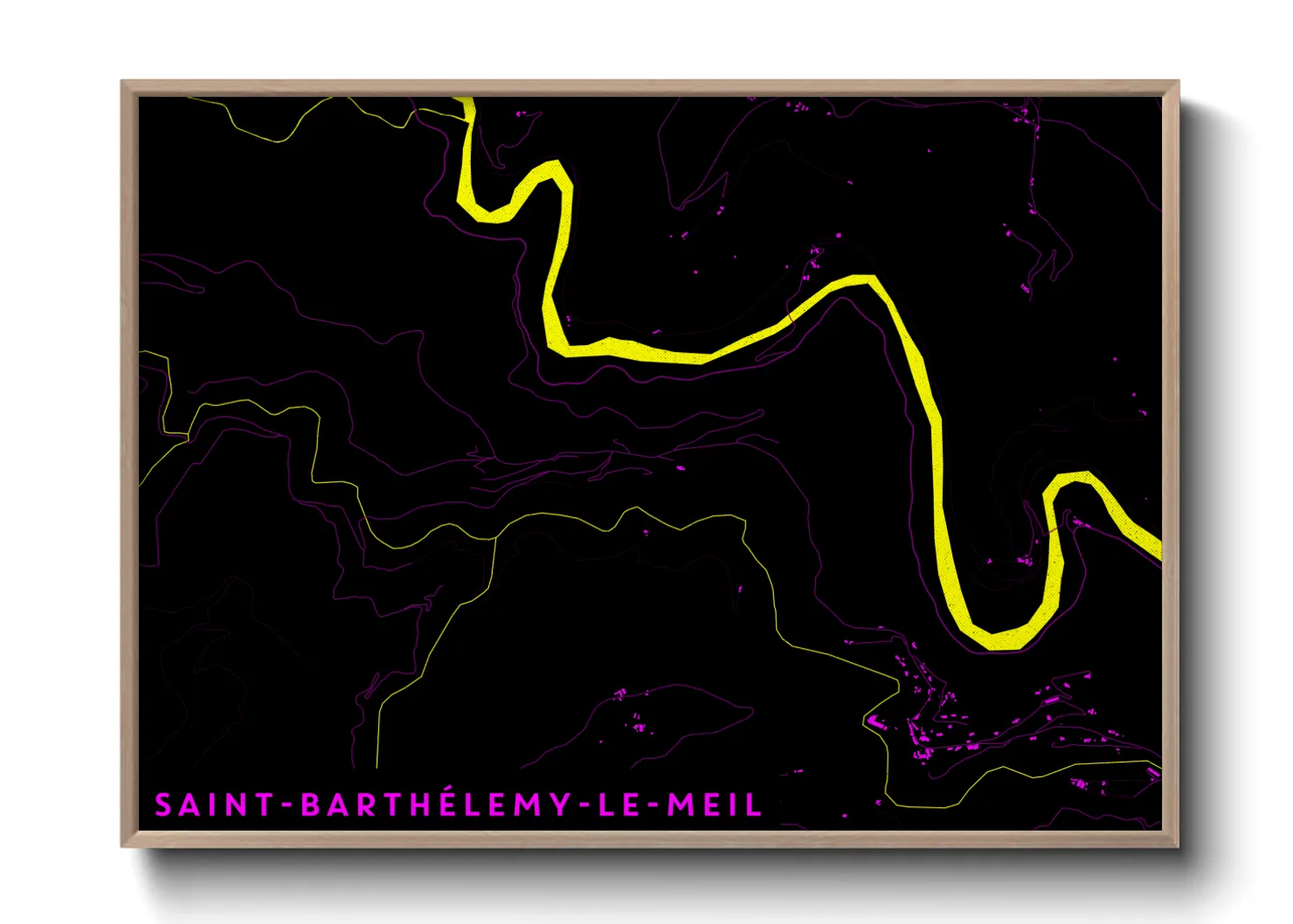 Une affiche de carte sur Saint-Barthélemy-le-Meil