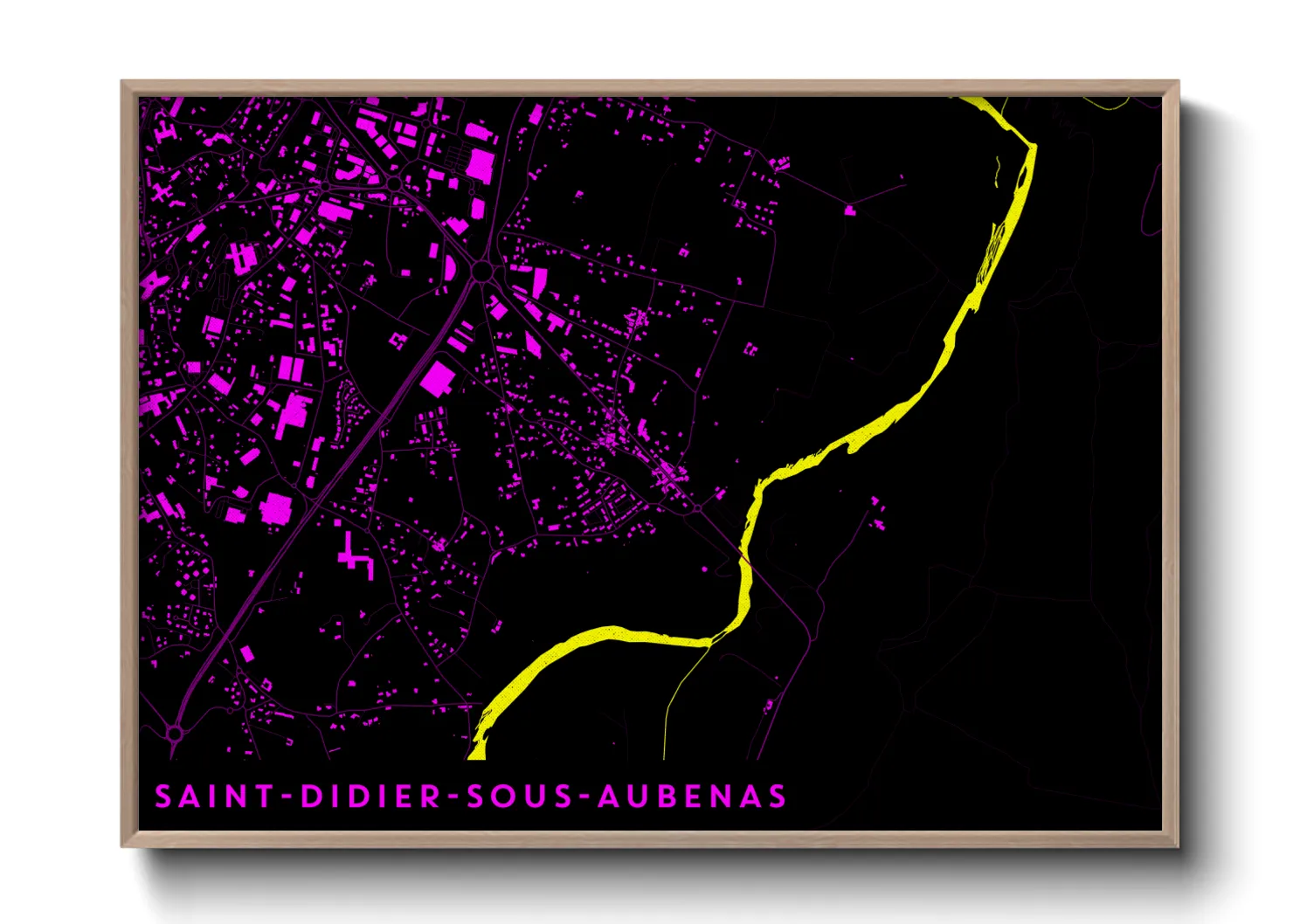 Une affiche de carte sur Saint-Didier-sous-Aubenas