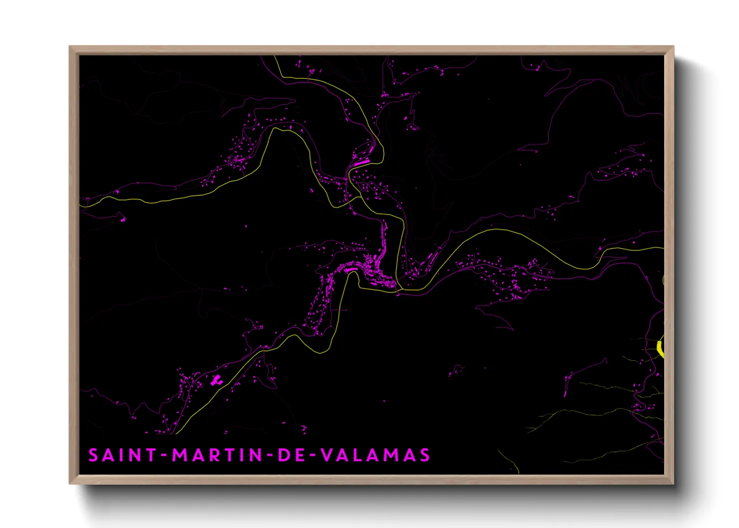 Une affiche de carte sur Saint-Martin-de-Valamas
