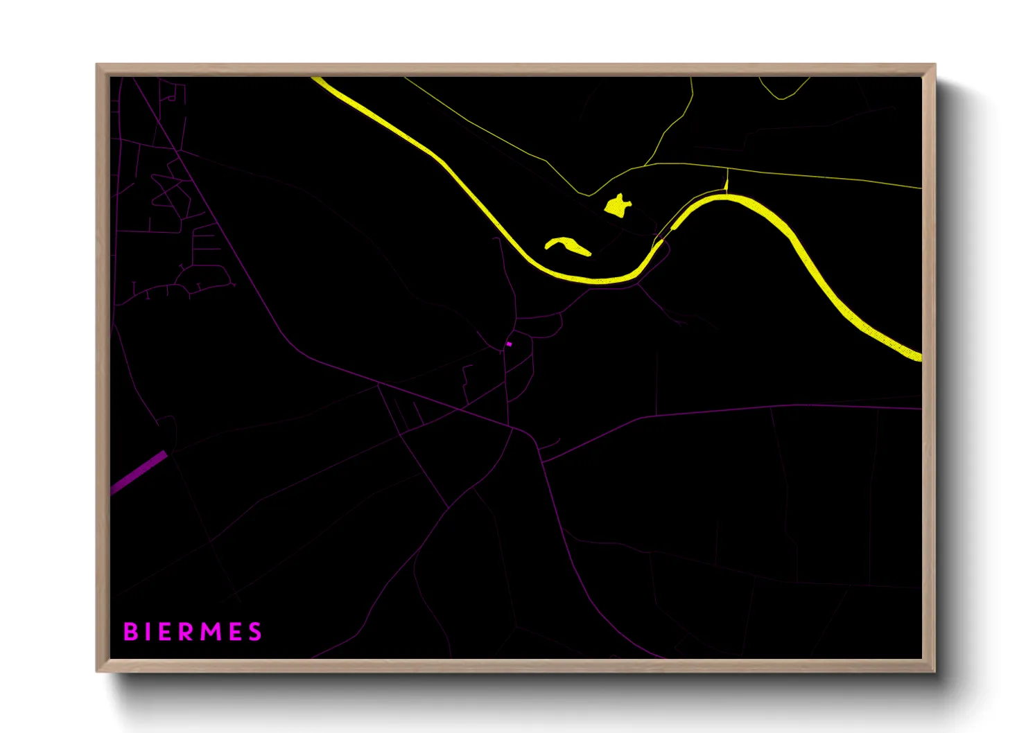 Une affiche de carte sur Biermes