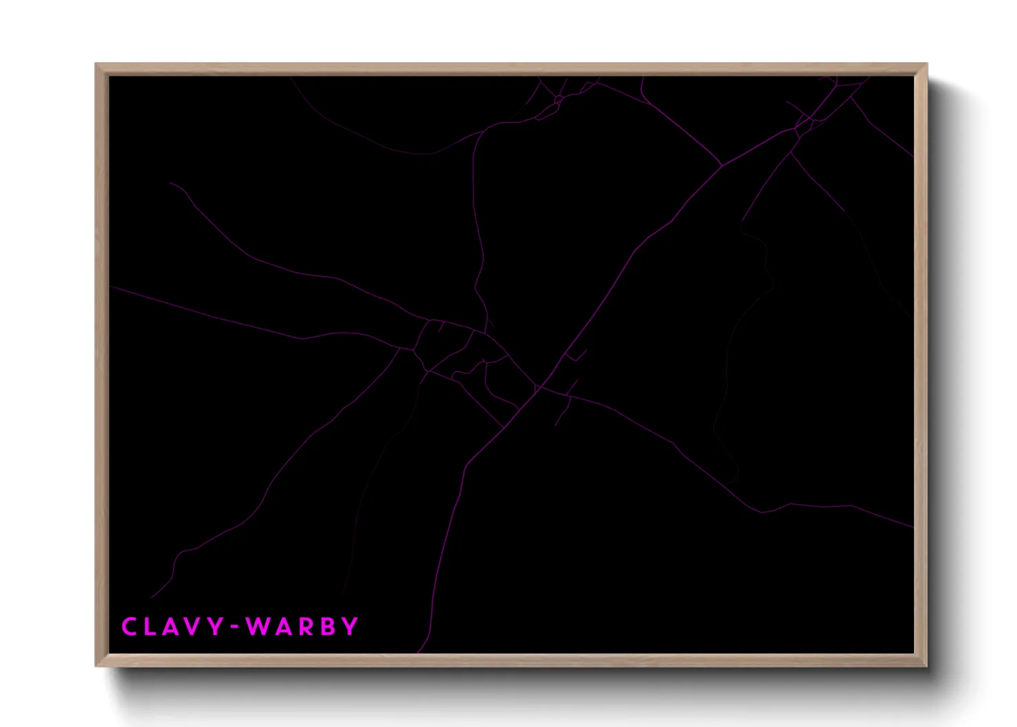 Une affiche de carte sur Clavy-Warby