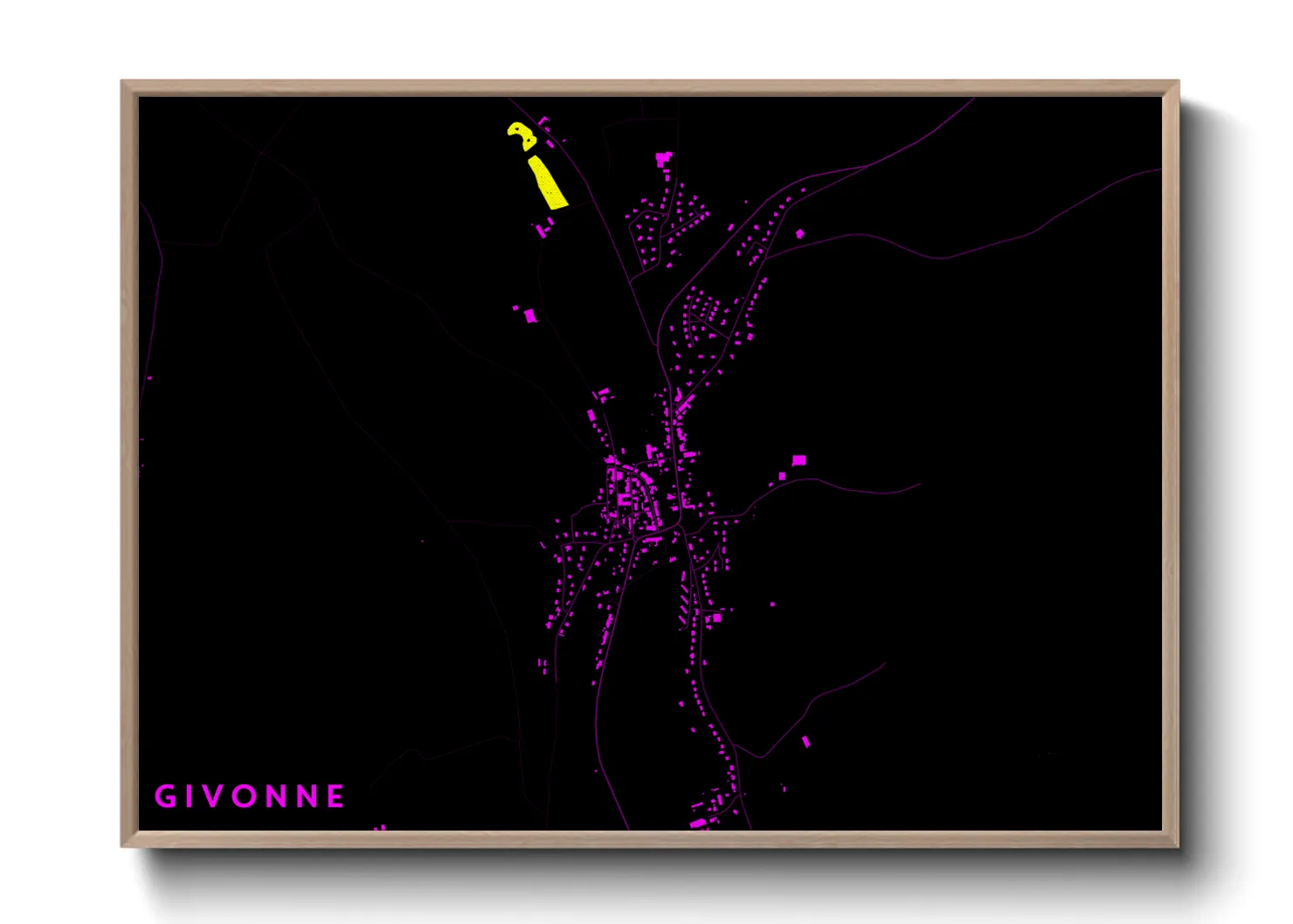 Une affiche de carte sur Givonne