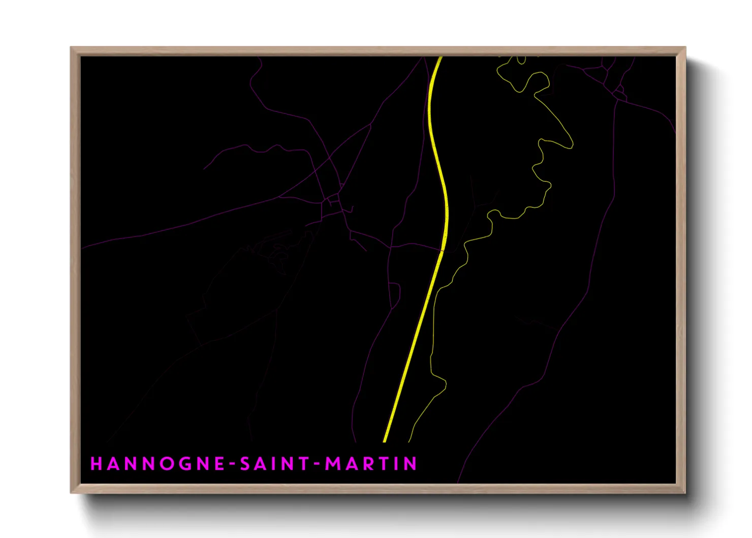 Une affiche de carte sur Hannogne-Saint-Martin