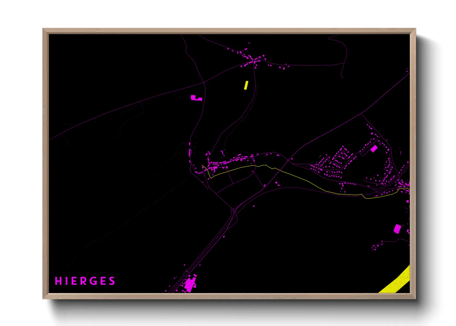 Une affiche de carte sur Hierges