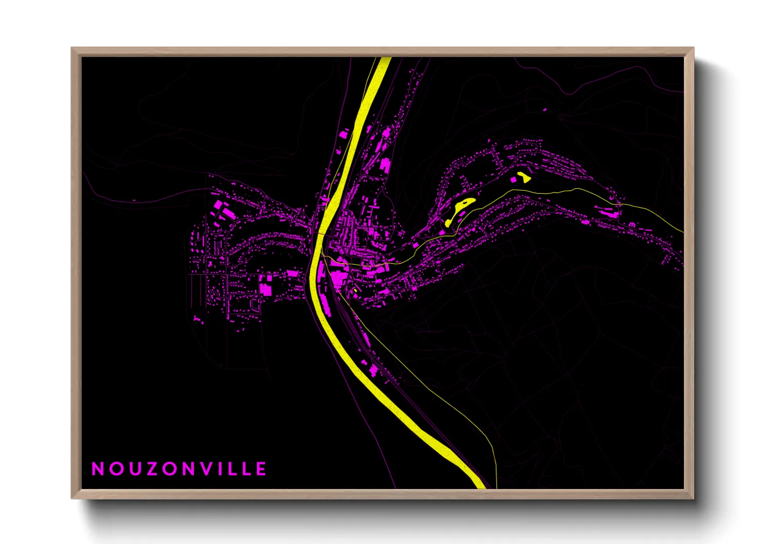 Une affiche de carte sur Nouzonville