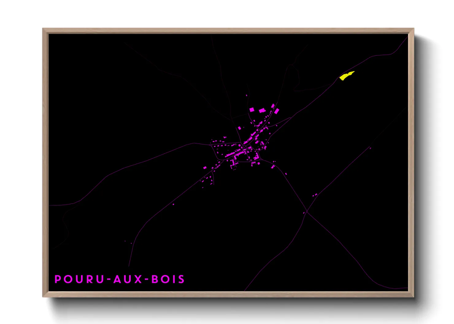 Une affiche de carte sur Pouru-aux-Bois