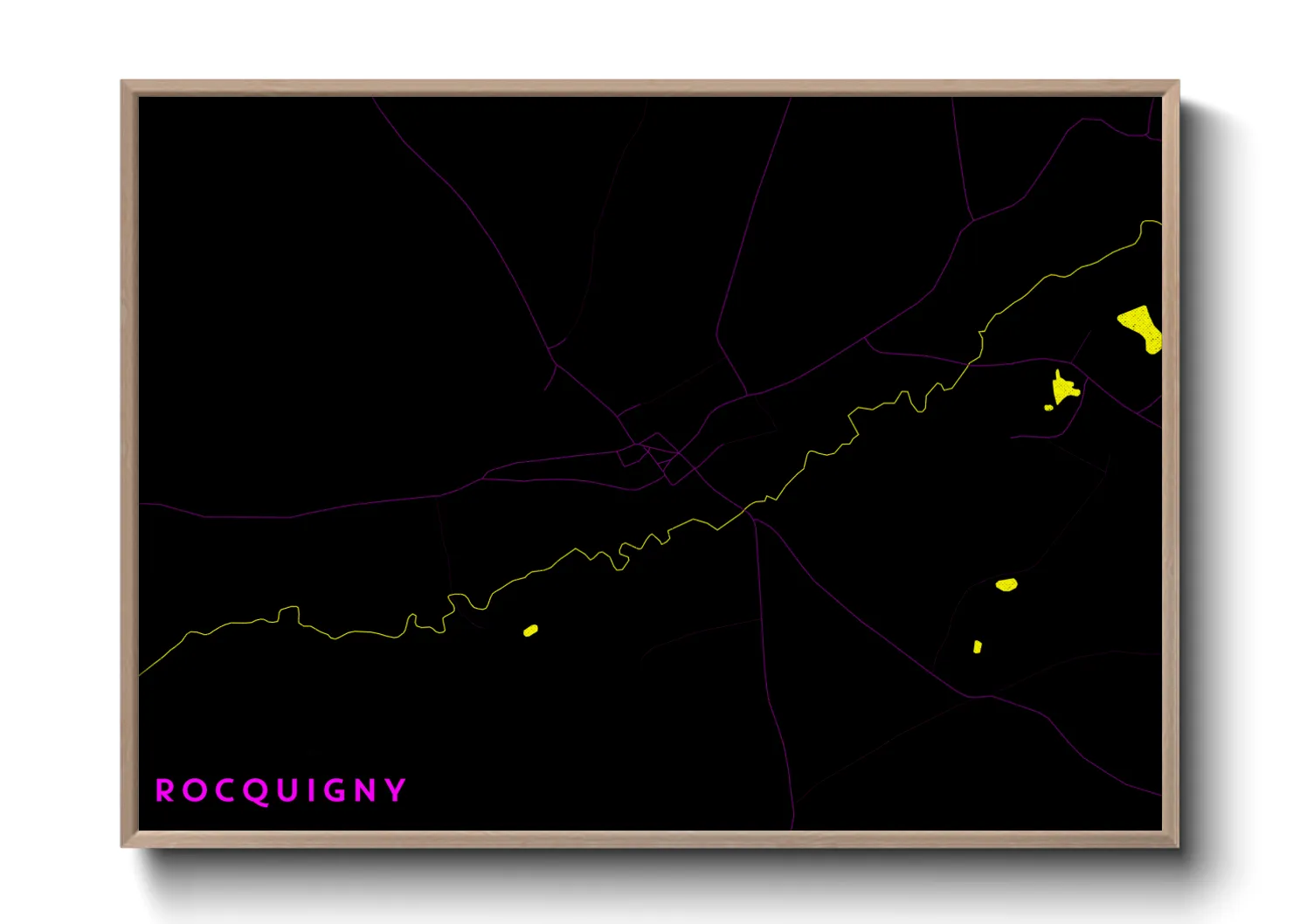 Une affiche de carte sur Rocquigny