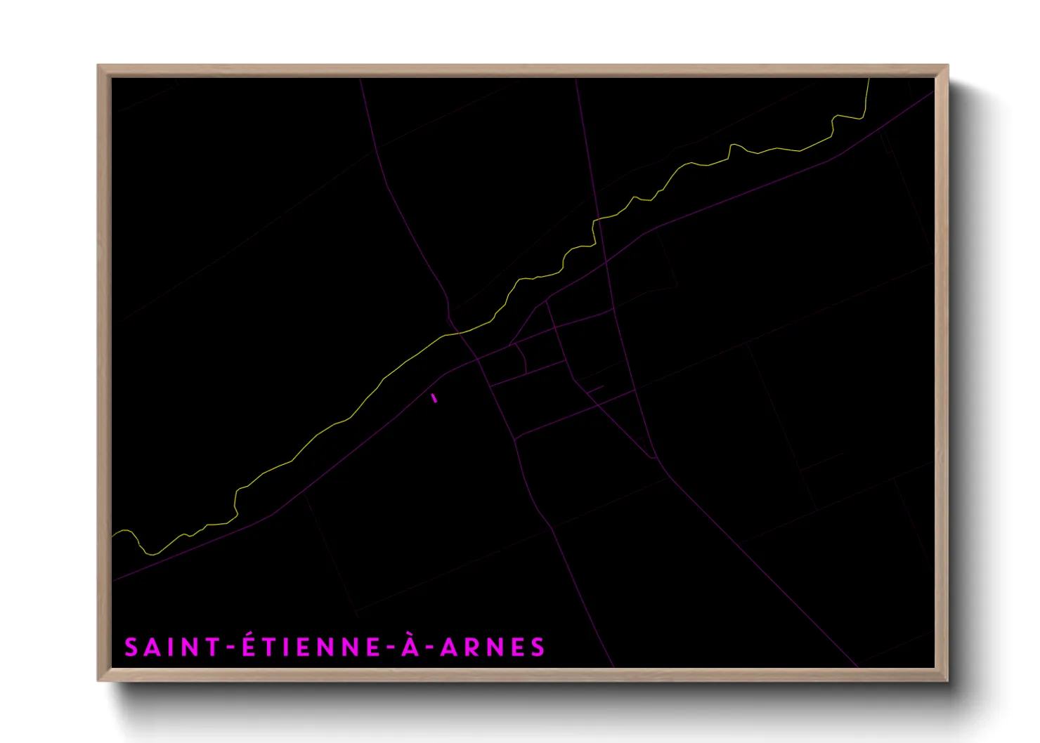 Une affiche de carte sur Saint-Étienne-à-Arnes