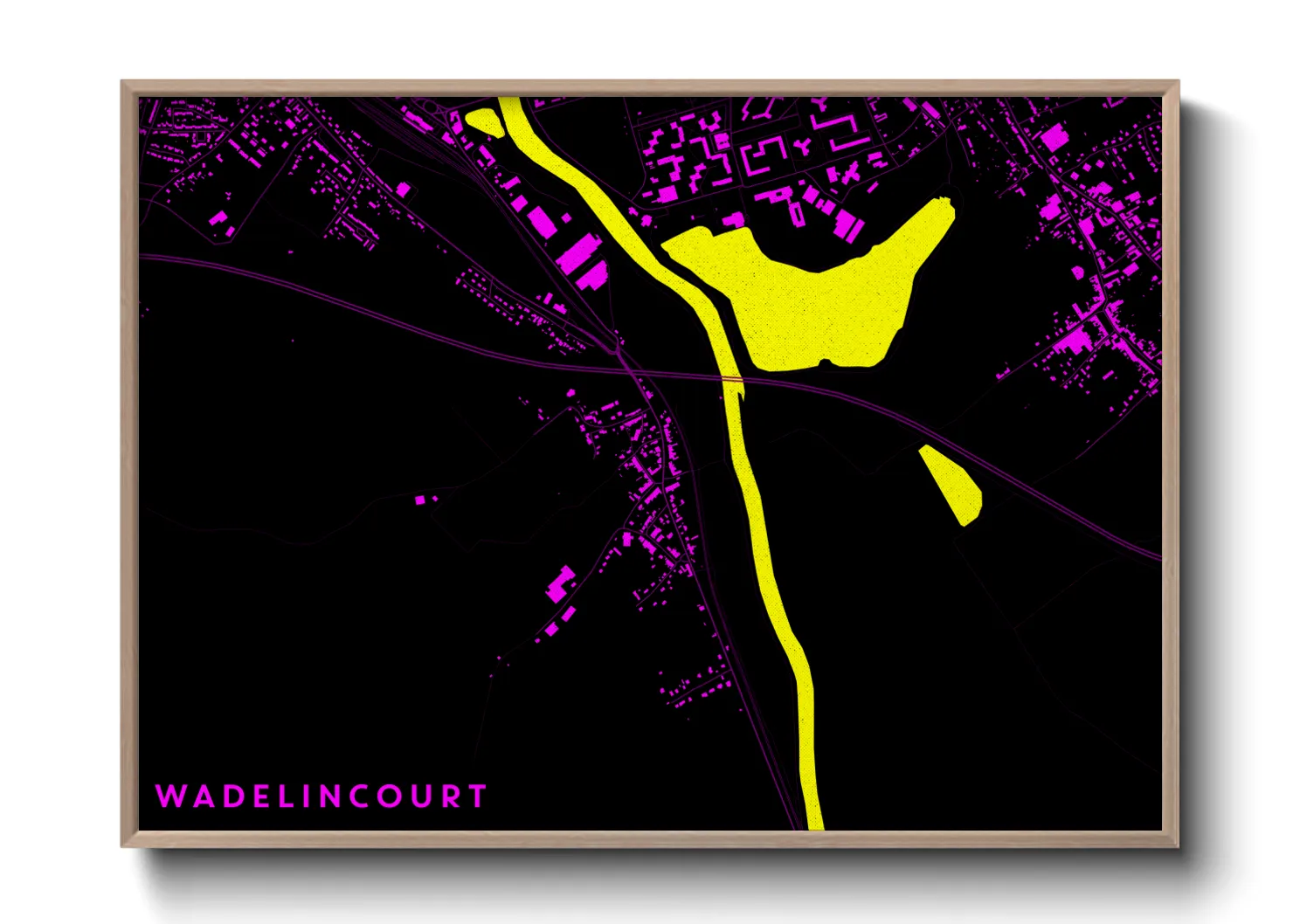 Une affiche de carte sur Wadelincourt