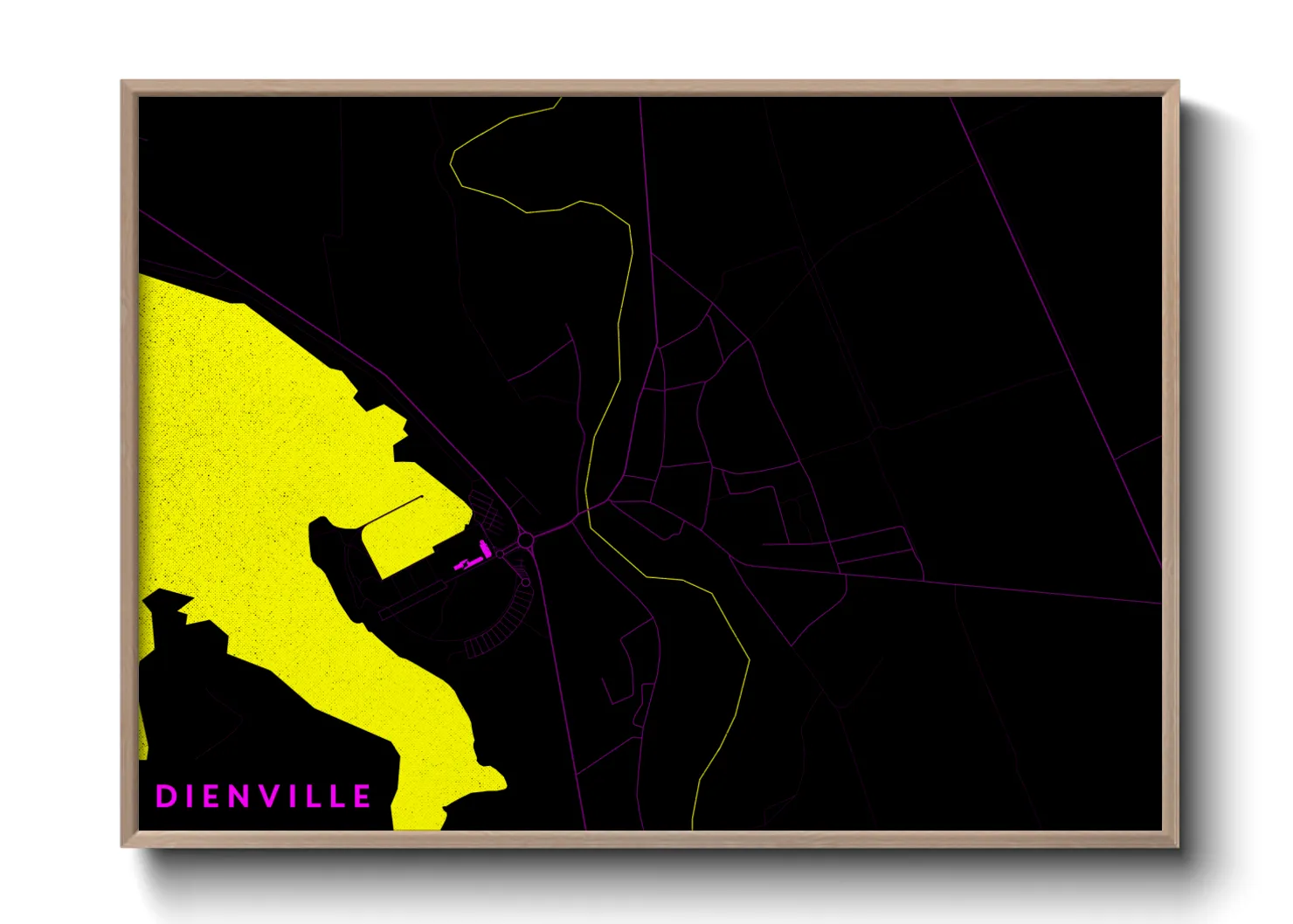 Une affiche de carte sur Dienville
