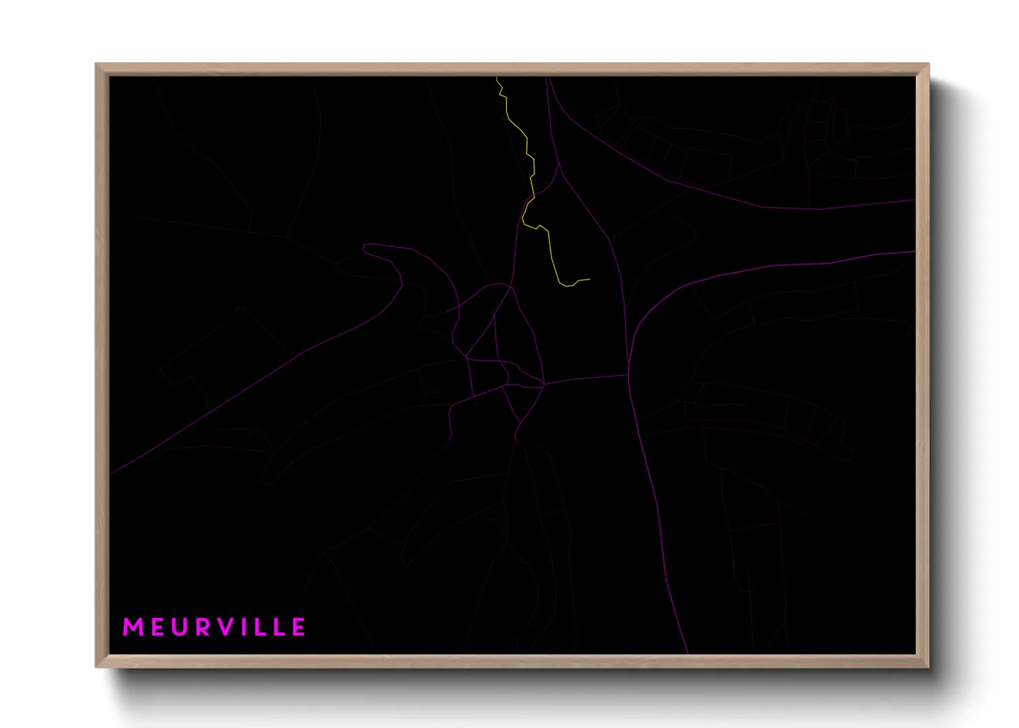 Une affiche de carte sur Meurville
