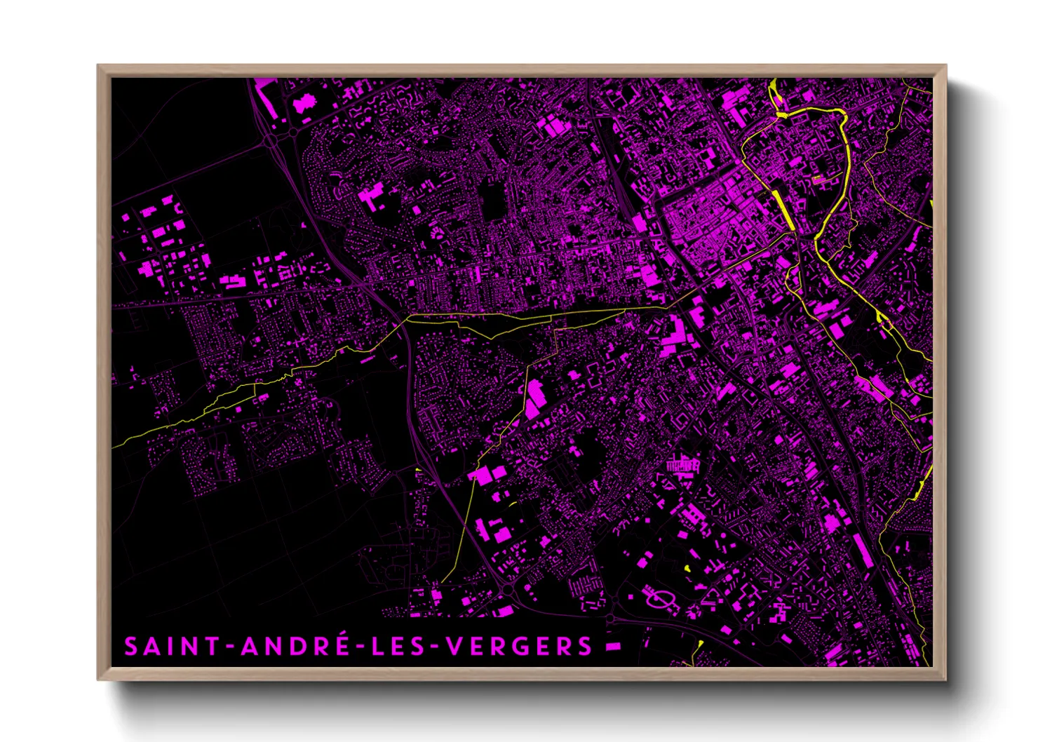 Une affiche de carte sur Saint-André-les-Vergers
