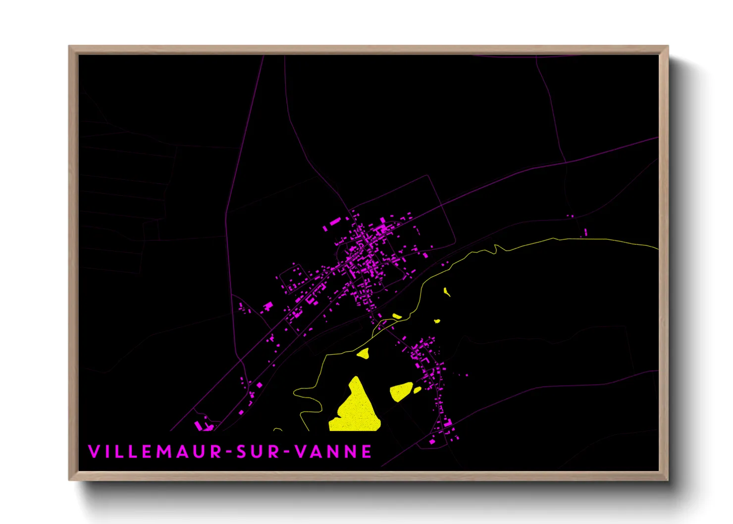 Une affiche de carte sur Villemaur-sur-Vanne