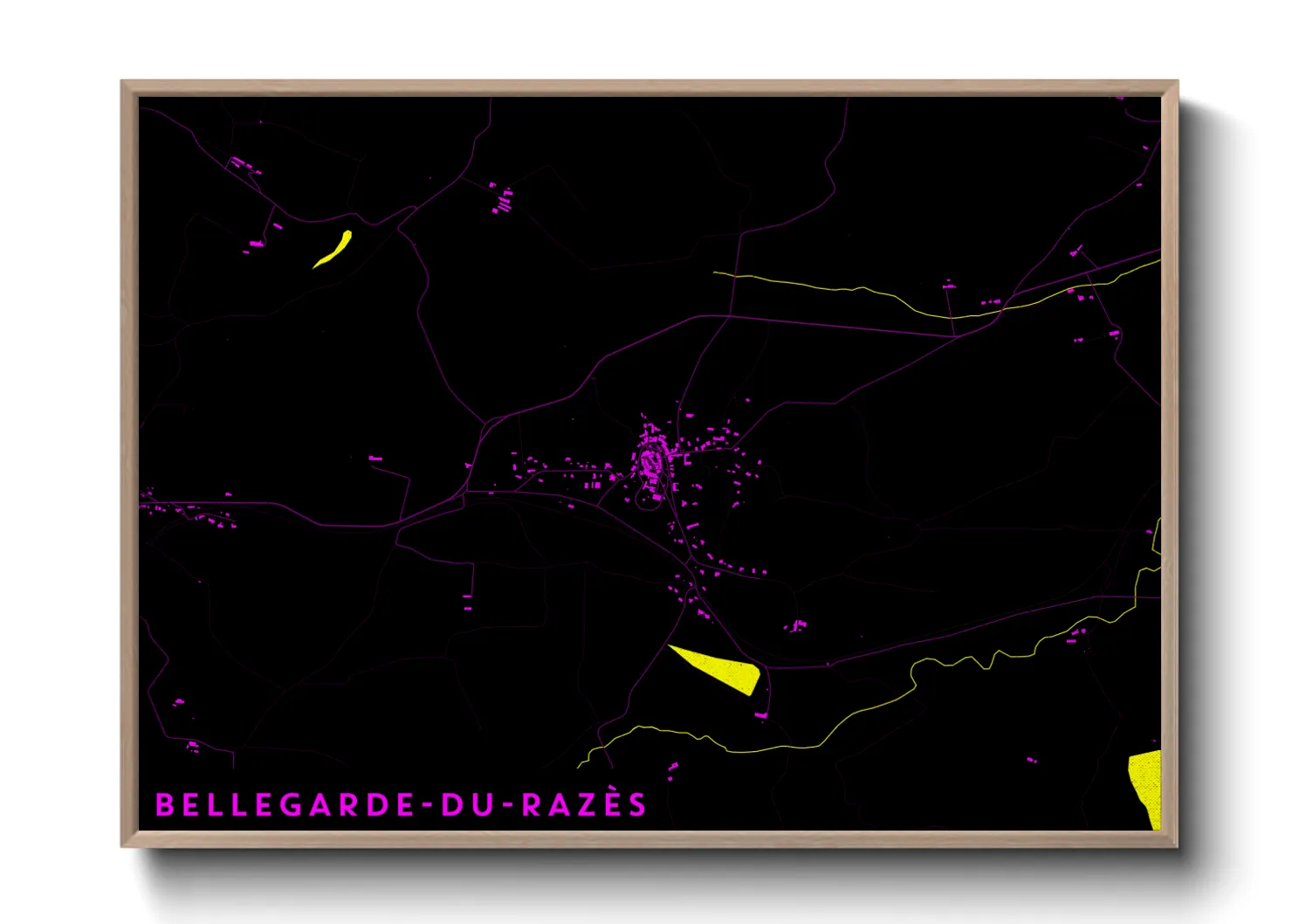 Une affiche de carte sur Bellegarde-du-Razès