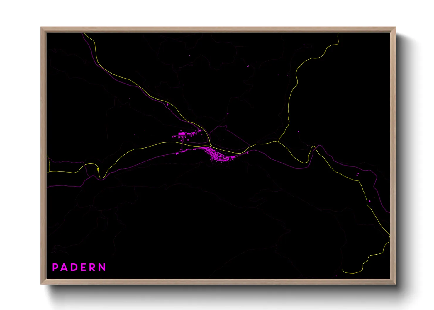 Une affiche de carte sur Padern
